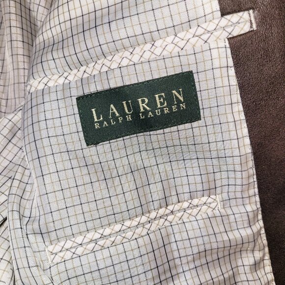 Lauren Ralph Lauren Faux Suede Sport Coat Blazer 46L - Picture 8 of 9